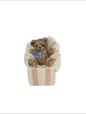 Otagari Musical Figurine 4"  Plays Let Me Be Your Teddy Bear Ceramic Read Below